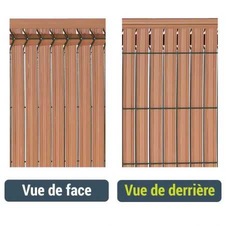 Zoom kit occultation en lamelles PVC rigides couleur bois Zoom kit occultation en lamelles PVC rigides couleur bois