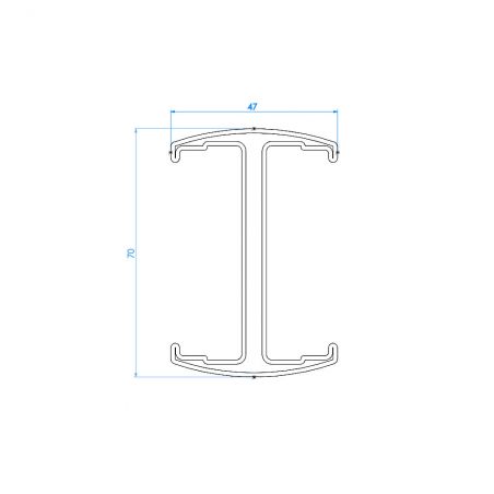 Schéma technique vue de dessus poteau à clip Easy Pro Clip