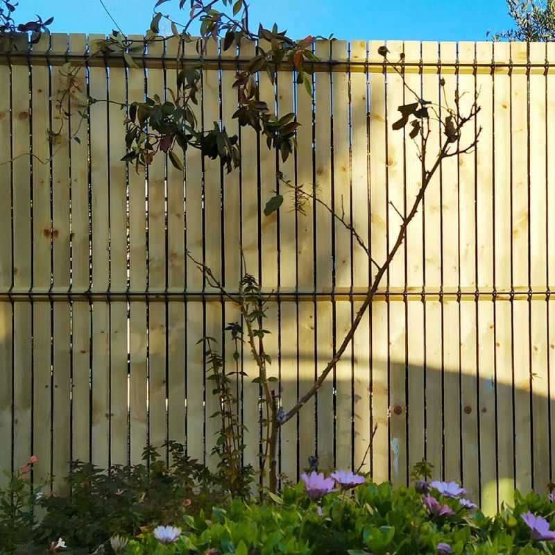 Kit occultation lattes bois grillage