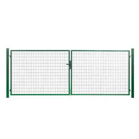 Portail grillage largeur 4 metres - vert Portail grillage largeur 4 metres - vert