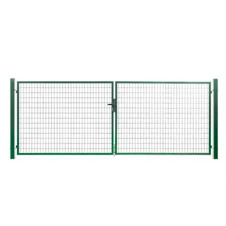 Portail grillage largeur 4 metres - vert