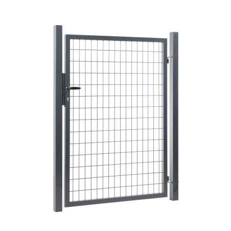 Portillon grillagé maille 100x50 - largeur 1m20 - gris anthracite