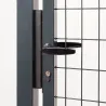 Serrure portillon jardin grillagé maille 100*50 gris