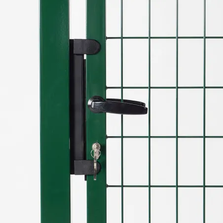 Serrure portillon jardin grillagé maille 100*50 vert