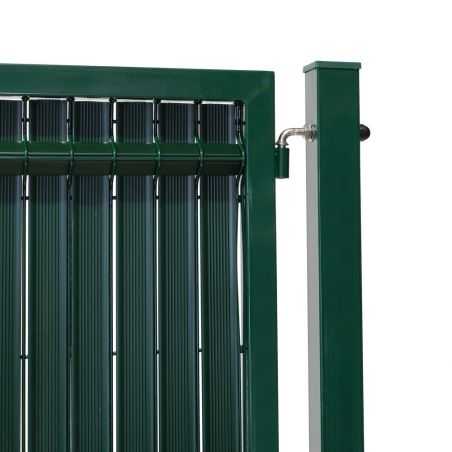 Zoom gonds porte de jardin avec brise-vue latte - vert