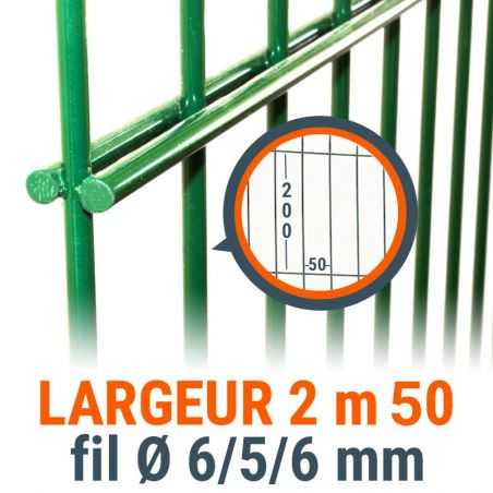 Kit Occultation Grillage Rigide 2m50 - Côté Clôture