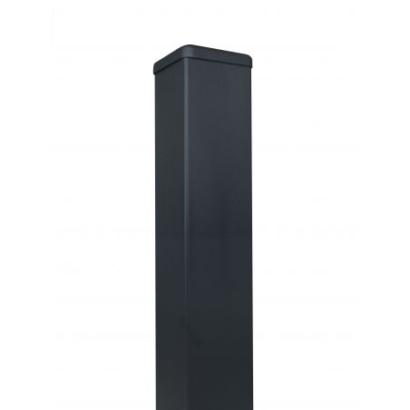 Poteau section 100x100 acier gris anthracite Poteau section 100x100 acier gris anthracite