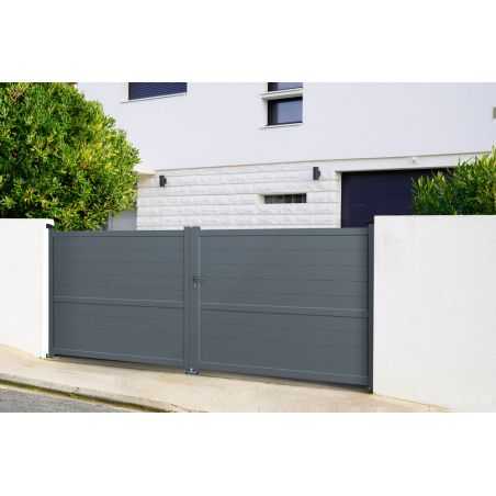 Portail gris anthracite aluminium Portail gris anthracite aluminium
