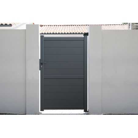 Portillon gris anthracite aluminium