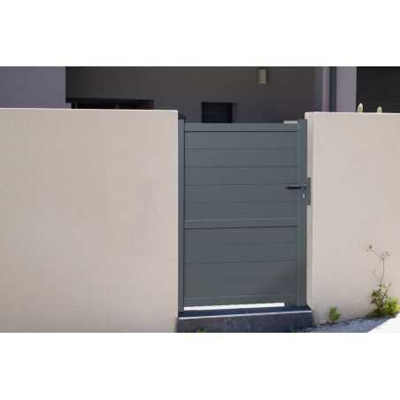 Portillon aluminium gris anthracite