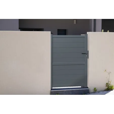 Portillon aluminium gris anthracite