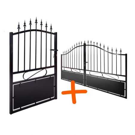kit portail/portillon fer noir kit portail/portillon fer noir