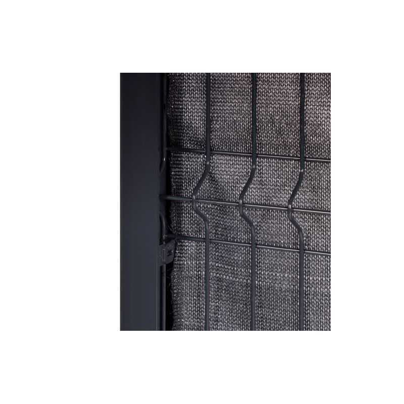 Zoom brise-vue rouleau en toile PVC - gris anthracite