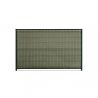 Brise-vue rouleau toile PVC vert posé sur panneaux grillages rigide - Vue extérieure Brise-vue rouleau toile PVC vert posé sur panneaux grillages rigide - Vue extérieure