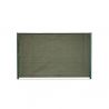 Brise-vue rouleau toile PVC vert posé sur panneaux grillages rigide - Vue intérieure Brise-vue rouleau toile PVC vert posé sur panneaux grillages rigide - Vue intérieure