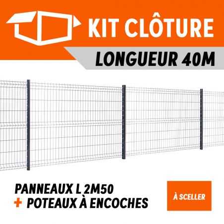 Kit clôture panneau rigide Easy PRO 5 - 40 mètres