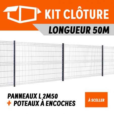 Kit clôture panneau rigide Easy PRO 5 - 50 mètres