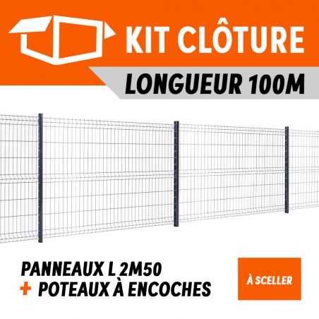 Kit clôture panneau rigide Easy PRO 5 - 100 mètres