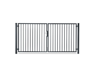 portail barreaudé gris anthracite