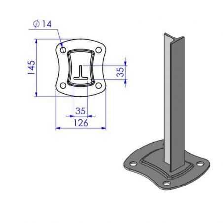 Platine pour poteau de clôture easy pro grif