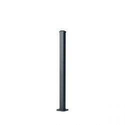 Poteau sur platine cloture barreaude gris