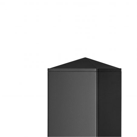 Poteau aluminium portail noir
