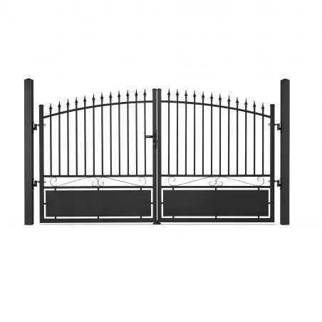 portail noir aluminium barreaux