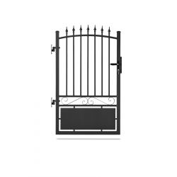 portillon noir aluminium style fer forge