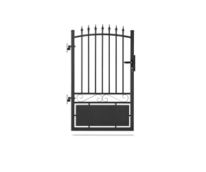 portillon noir aluminium style fer forge