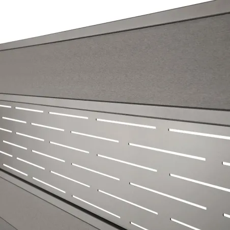 cloture composite avec lame decorative gris clair