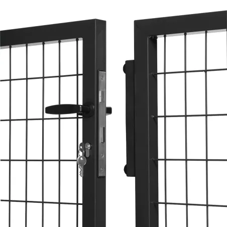 Portail grillagé passage 3 m noir