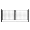 Portail grillagé maille 100x50 passage 3 m noir