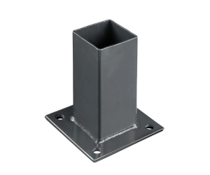 platine carrée pour poteau 60x60mm gris