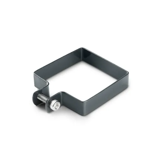 Collier fixation grillage rigide 80x80 mm gris 7016