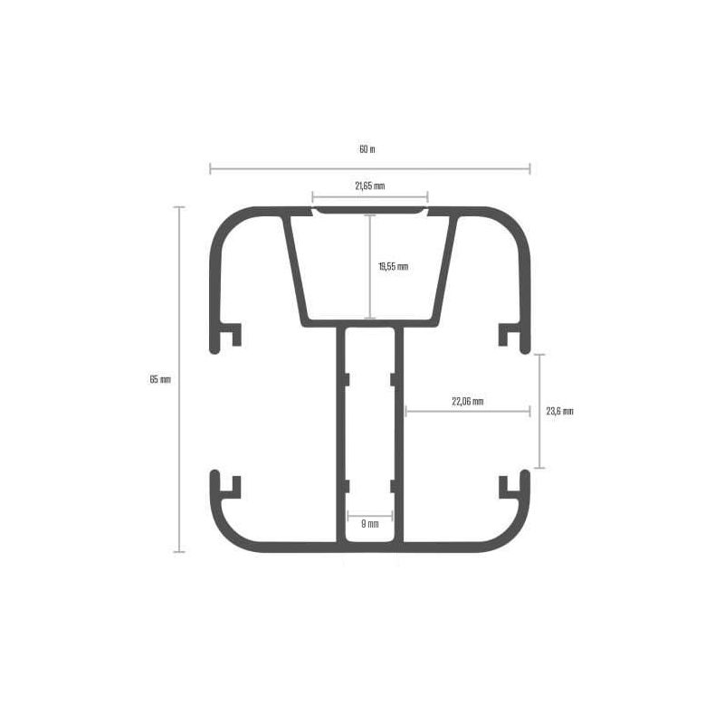 Schéma poteau aluminium pour clôture composite Easy Alu