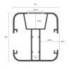 Schéma poteau aluminium pour clôture composite Easy Alu Schéma poteau aluminium pour clôture composite Easy Alu
