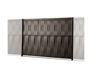 kit panneaux rigides avec poteaux à clips et occultation lattes composite gris anthracite