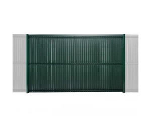 Kit clôture rigide largeur 2m50 avec occultation lattes PVC rigides