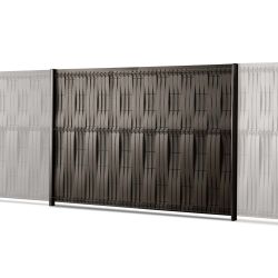 kit grillage rigide avec panneaux 2m50 4/5mm et occultation latte composite gris anthracite