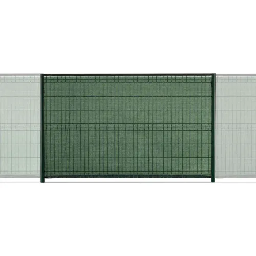 kit clôture rigide avec brise-vue rouleau pvc et poteaux à clips easy pro 5 vert