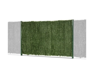 kit clôture rigide avec haie artificielle 129 brins easy pro 5 vert