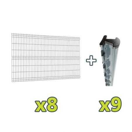 Contenu du kit clôture panneau rigide Easy PRO 5 - 20 mètres Contenu du kit clôture panneau rigide Easy PRO 5 - 20 mètres