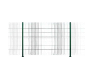 kit grillage rigide avec poteaux à clips sur platine gamme easy pro 5 vert