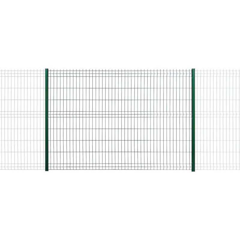 kit clôture rigide avec poteaux à clips easy pro 5 vert