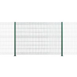kit clôture rigide avec poteaux à clip sur platine gamme Eco pro vert