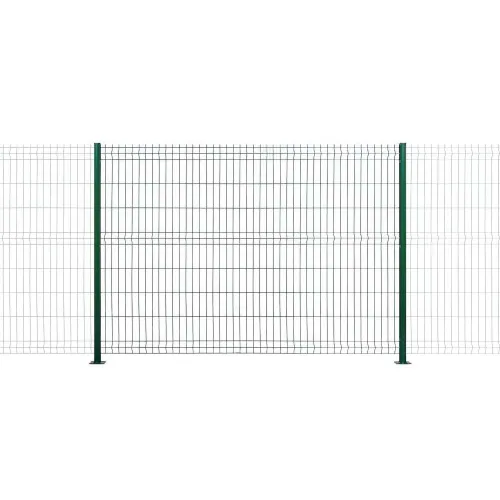 kit clôture rigide avec poteaux à clip sur platine gamme Eco pro vert