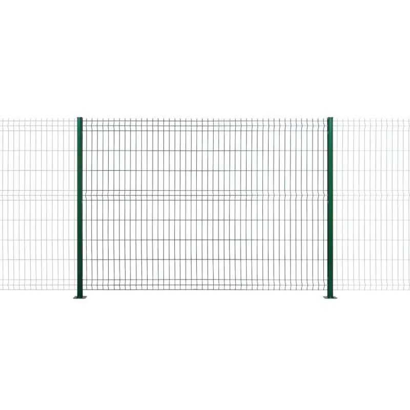 kit clôture rigide avec poteaux à clip sur platine gamme Eco pro vert