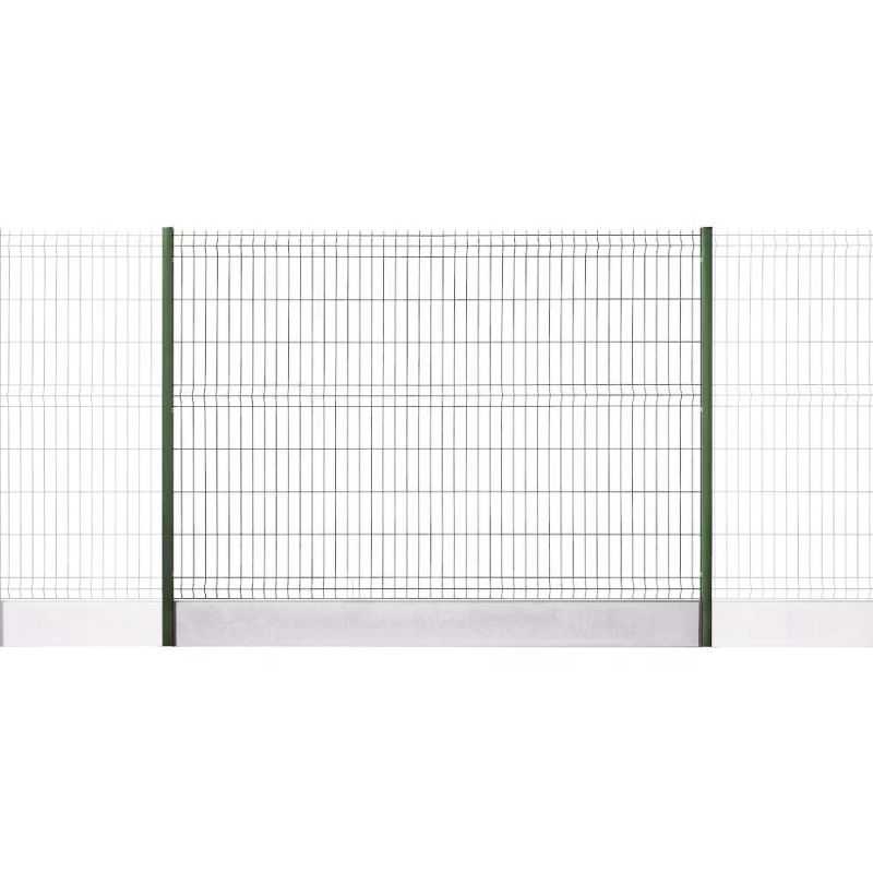 kit clôture rigide avec poteau à clips et soubassement easy pro 5 vert