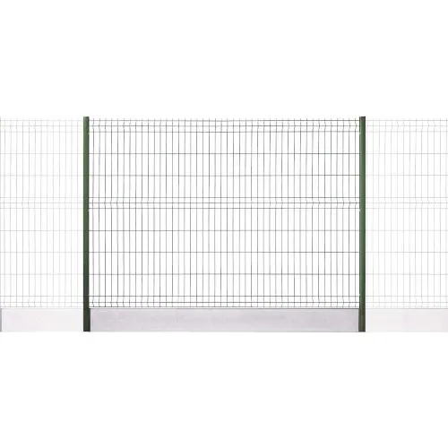 kit clôture rigide avec poteau à clips et soubassement easy pro 5 vert