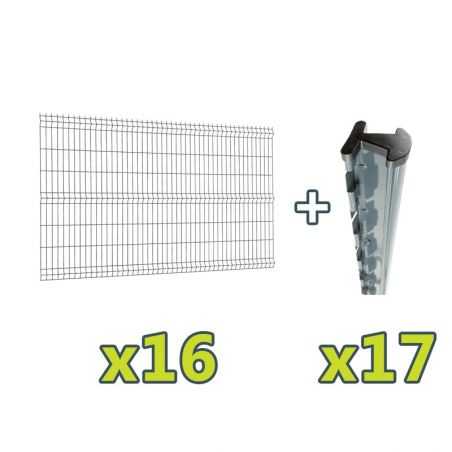 Contenu du kit clôture panneau rigide Easy PRO 5 - 40 mètres Contenu du kit clôture panneau rigide Easy PRO 5 - 40 mètres